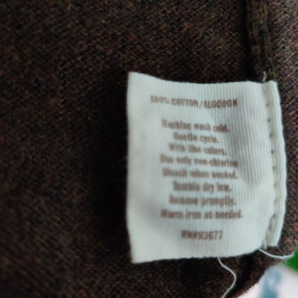 Decree Womens Cardigan Boyfriend Sweater V Neck Y2K Striped Blue Brown Size M - Picture 5 of 5